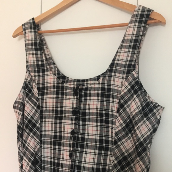 Vintage California Girl Black, Red, White Pleated Plaid Romper Size 13/14 (MED)? - Picture 4 of 13